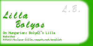 lilla bolyos business card